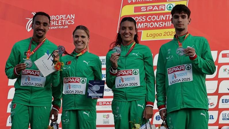 Atletas portugueses celebram conquistas no Campeonato Europeu de Corta-Mato em Lagoa 2025