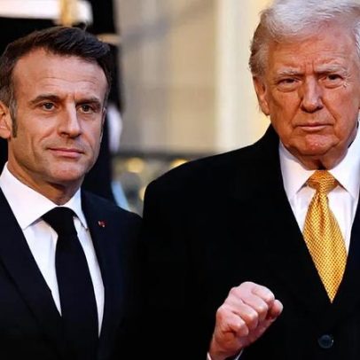 Trump diz que Macron ainda está a recuperar da bofetada; francês reage