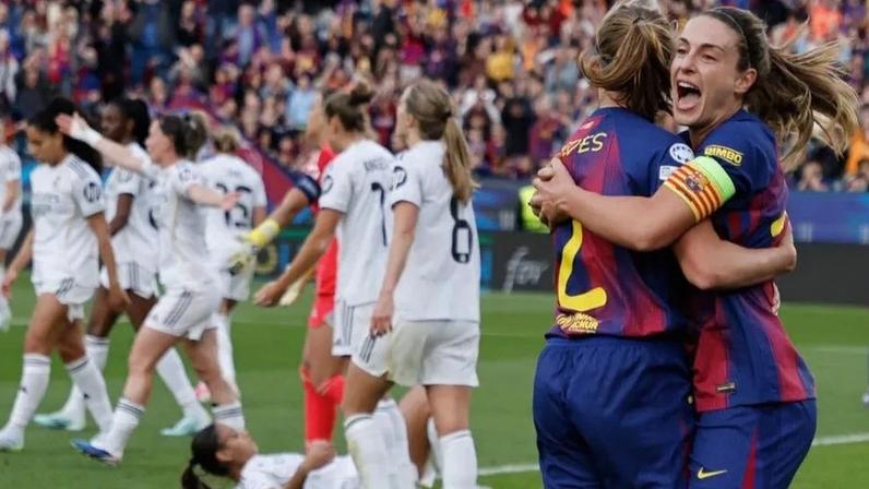 Barcelona vence Real Madrid por 6-2 e 6-0 e avança às meias da Champions