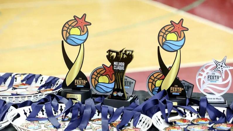 Prémios e medalhas da Festa do Basquetebol Juvenil