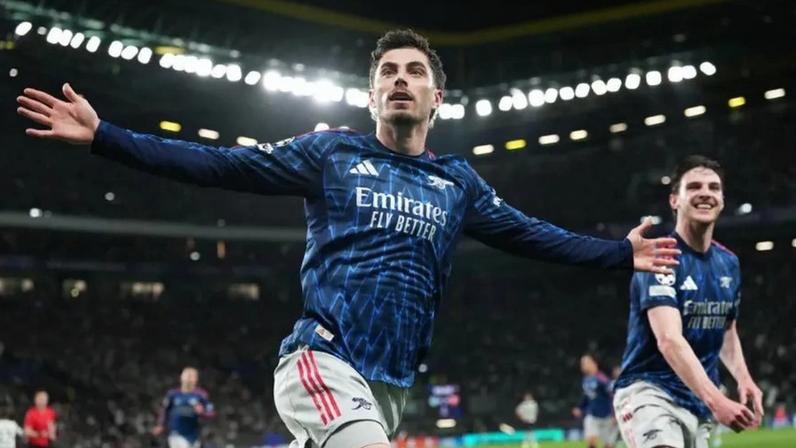 Havertz festeja golo pelo Arsenal em Alvalade