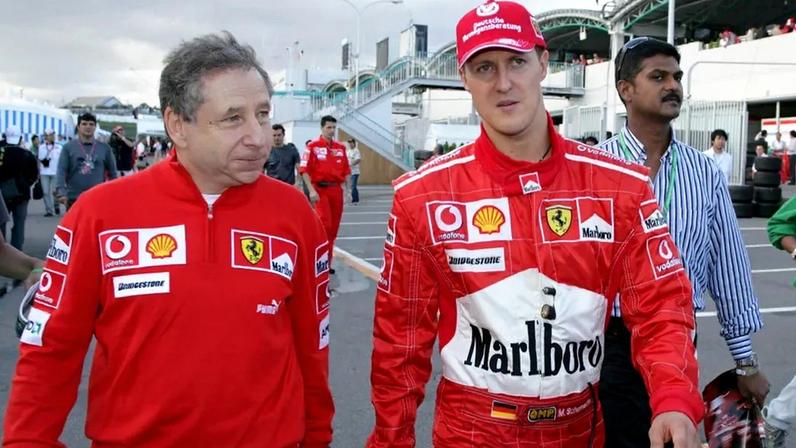 Jean Todt (à esquerda) e Michael Schumacher (à direita)
