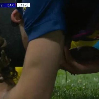 Fermín López sofreu forte sangramento nasal após choque