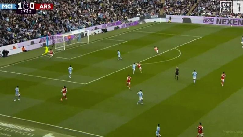 Erro de Donnarumma frente ao Arsenal