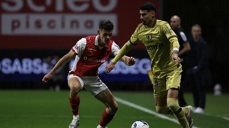 Gil Dias em ação contra o Sp. Braga