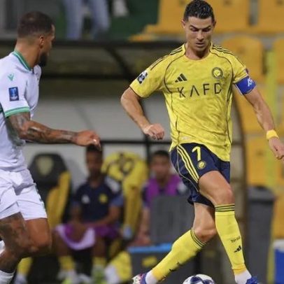Cristiano Ronaldo reage à passagem do Al Nassr à final da Champions da Ásia