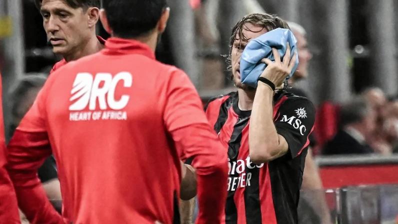 Modric após chocar com Locatelli