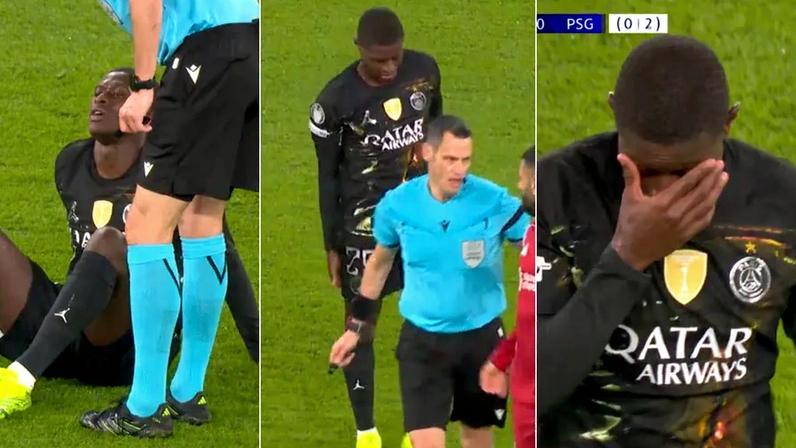 Preocupação para a Seleção Nacional: Nuno Mendes senta-se no relvado e sai lesionado do Liverpool-PSG