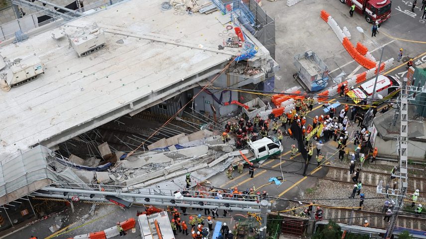 Viaduto em Seul desmorona na Coreia do Sul; três mortos