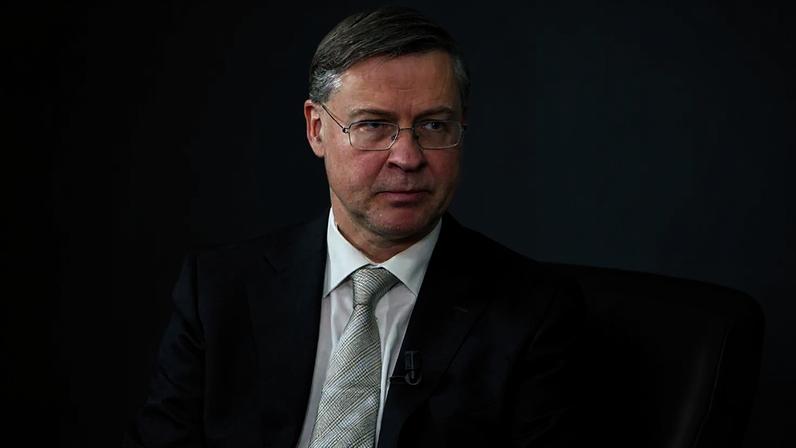 Valdis Dombrovskis, comissário europeu para a Economia e a Produtividade
