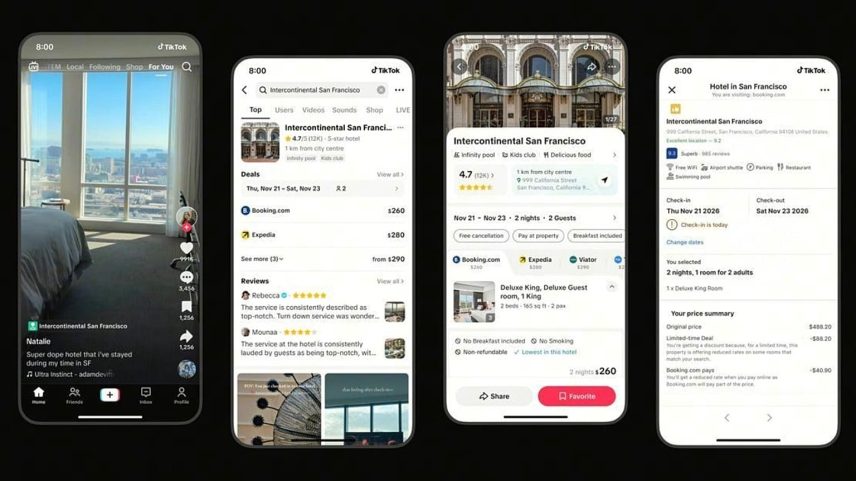 TikTok Go permite aos utilizadores reservar experiências de viagem na app