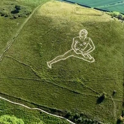 Gigante de giz de Cerne Abbas recebe primeira grande restauração