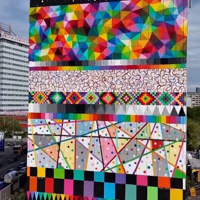 Viena revela mural gigante da Eurovisão
