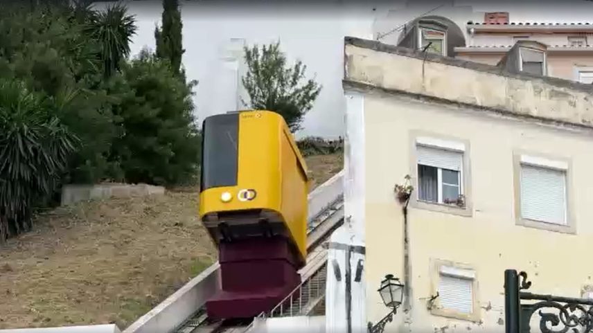 Funicular da Graça transporte até 14 pessoas