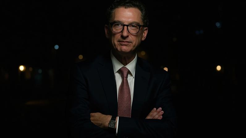 Maxime Saada, presidente executivo do Canal+, assiste ao lançamento do Conselho Empresarial Franco-Sul-Africano, em Pretória, a 21 de novembro de 2025.