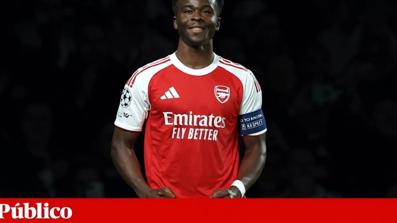 Saka marcou o golo da qualificação do Arsenal