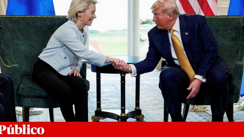Donald Trump e Ursula von der Leyen voltaram a discutir os termos do acordo comercial entre UE e EUA