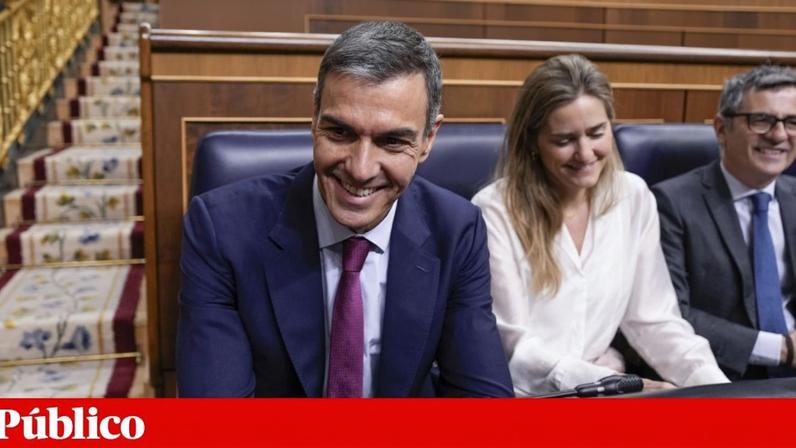 Um presidente de Governo espanhol sorridente, apesar das acusações que pairam sobre uma das figuras mais relevantes do PSOE