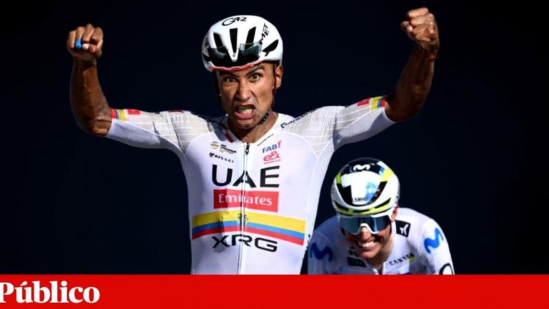 Jonathan Narvaez celebra na Volta a Itália