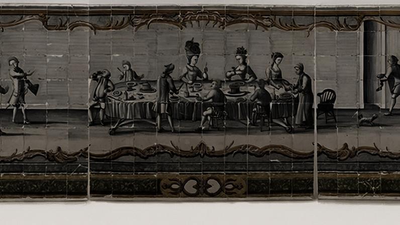 Cena de 270 anos com fidalgos que usam garfo chega ao Museu do Azulejo