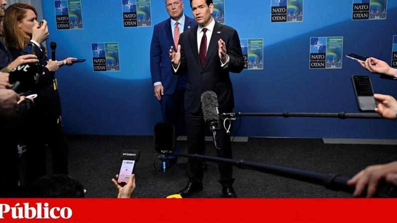 Marco Rubio esteve numa reunião dos ministros dos Negócios Estrangeiros da NATO em Helsingborg