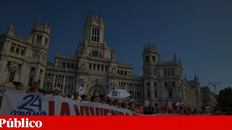 Milhares protestam em Madrid contra o custo da habitação