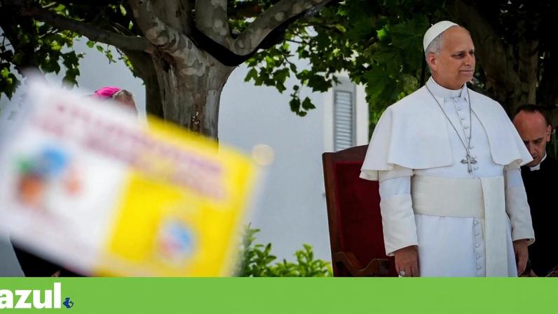 O Papa Leão XIV durante a viagem a Acerra, Itália, a 23 de Maio de 2026