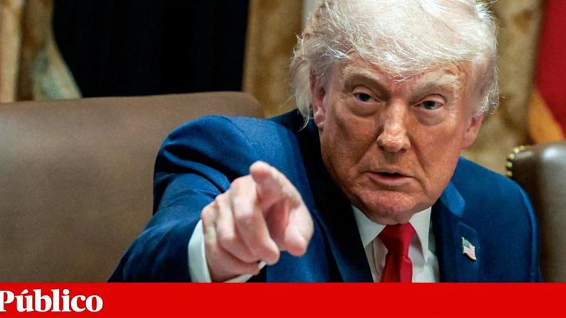 Donald Trump, Presidente dos EUA, durante uma reunião na Casa Branca a 27 de Maio