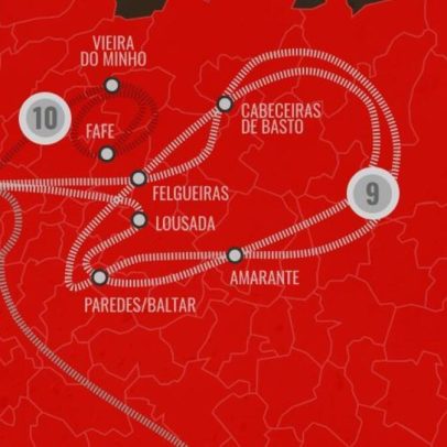 Infografia mostra etapas e pilotos do Rali de Portugal 2026