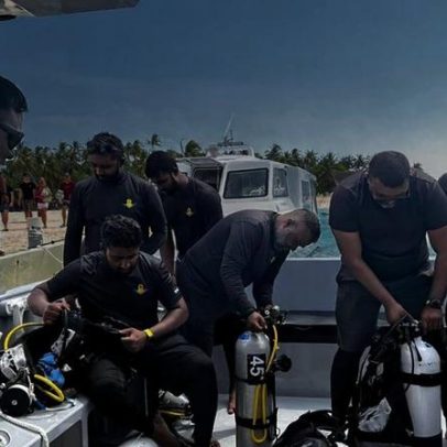 Quatro mergulhadores italianos encontrados nas Maldivas