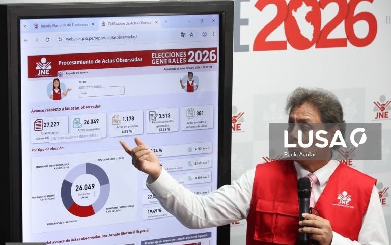 Sobe a tensão eleitoral no Peru com 99,5 % dos votos apurados