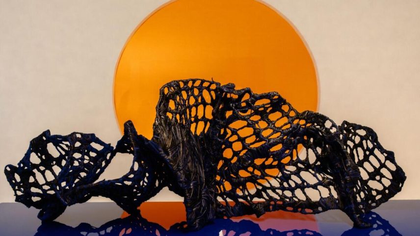 A obra do artista plástico Filipe Fangueiro chama-se "Pelo Rio Abaixo".