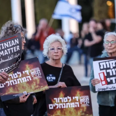 Centenas protestam em Israel contra Netanyahu