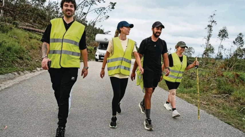 De Paços de Ferreira: Ivo Santos (à esquerda), Cláudia Cunha, João Coelho e Olga Gomes (mãe de Cláudia)