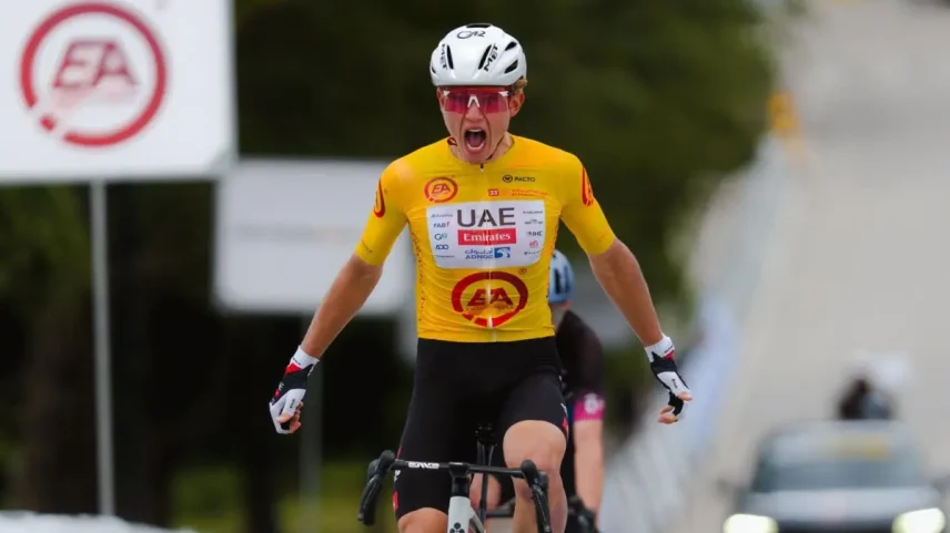 Ciclista russo em grande forma