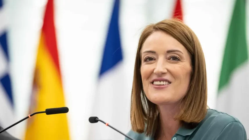 A presidente do Parlamento Europeu, Roberta Metsola