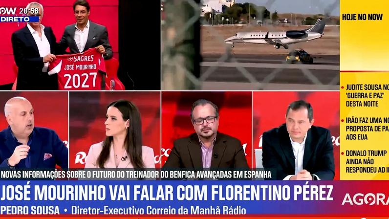 Mourinho e mais três nomes na lista do Real Madrid, contacto apenas por empresário