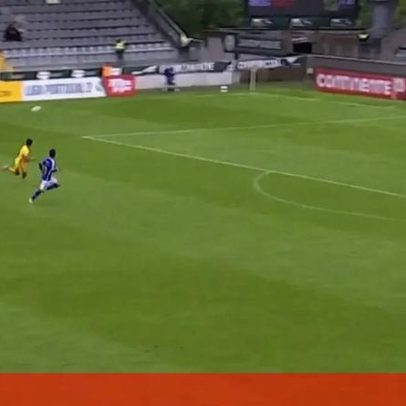 Tiago Ribeiro chapelada diante de guarda-redes adiantado no Feirense-P. Ferreira