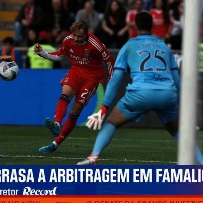Lance de Schjelderup na área em Famalicão-Benfica não é da Liga Pinguim