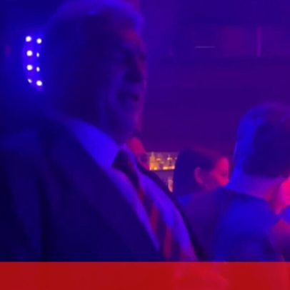Laporta dança de kuduro a Rosalía na festa do título do Barça