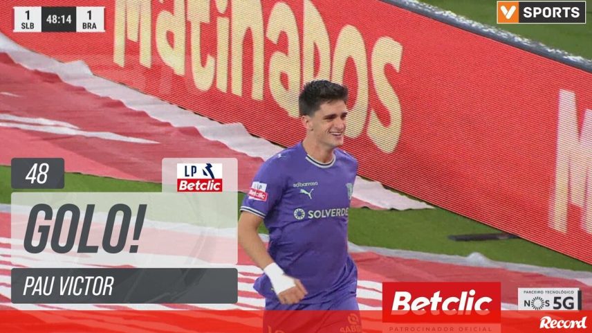 Pau Víctor travou euforia na Luz e Braga empata com Benfica