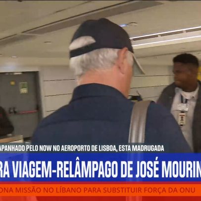 José Mourinho visto no aeroporto antes de viagem a Londres