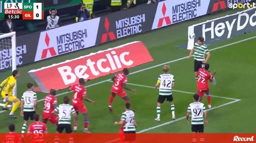O cabeceamento de Eduardo Quaresma que colocou o Sporting a vencer o Gil Vicente