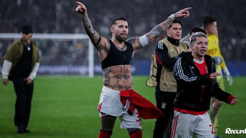 Prestianni reage à saída de Otamendi do Benfica, desejando-lhe o melhor