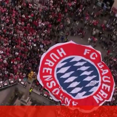 Munique 1860 infiltra-se na festa do Bayern com logótipo insultuoso e TV cai
