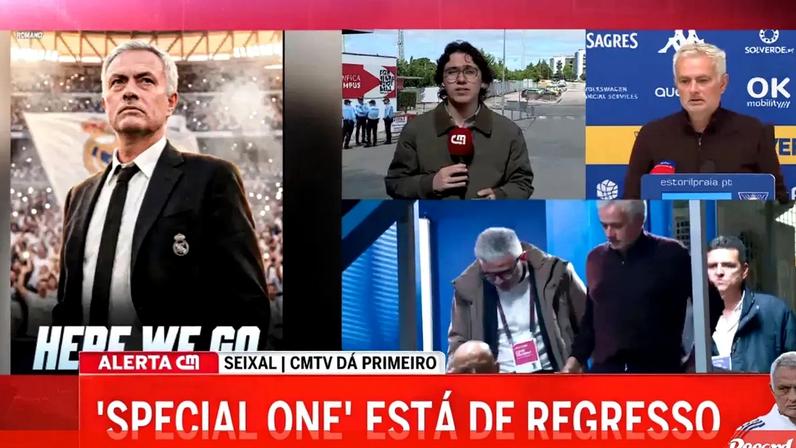 José Mourinho esperado no Seixal esta segunda-feira em dia decisivo