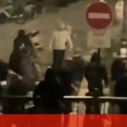 Vídeo mostra violência entre adeptos do Nice em Paris