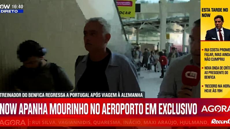 José Mourinho em silêncio no regresso a Lisboa
