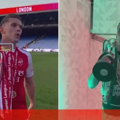 Gyökeres recria vídeo da conquista da Taça de Portugal pelo Sporting