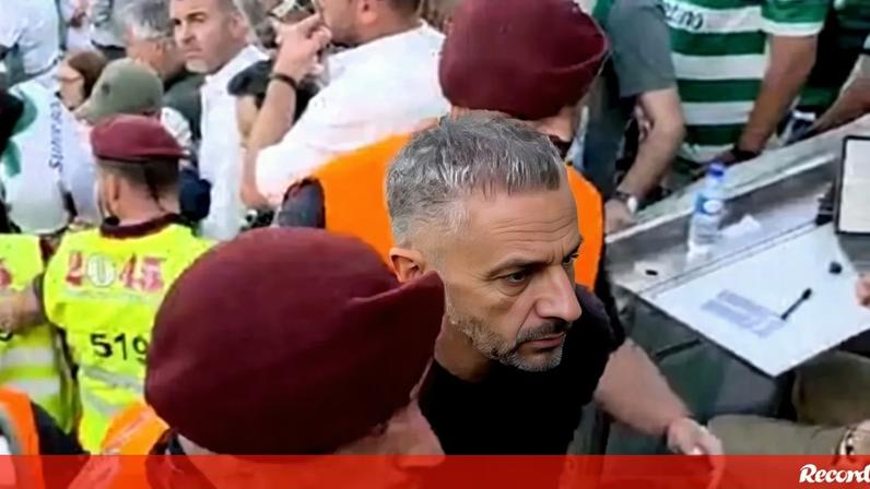Imagens mostram insultos a Rui Borges durante subida do Sporting ao Jamor, apoio aos jogadores